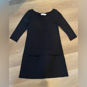 Fighting Eel Mini Black Dress with Pockets XS